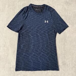 Under Armour HeatGear Shirt Blue Small Short Sleeve Men’s